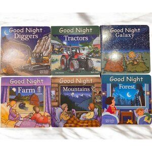 Good Night Board Books Lot Of 6 Tractor Farm Diggers Forest Mts by Adam G